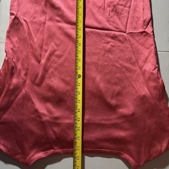 Diane Von Furstenberg Dress 4 Silk Shift Dress FLAW Read Salmon Pink Office Chic - Picture 11 of 12